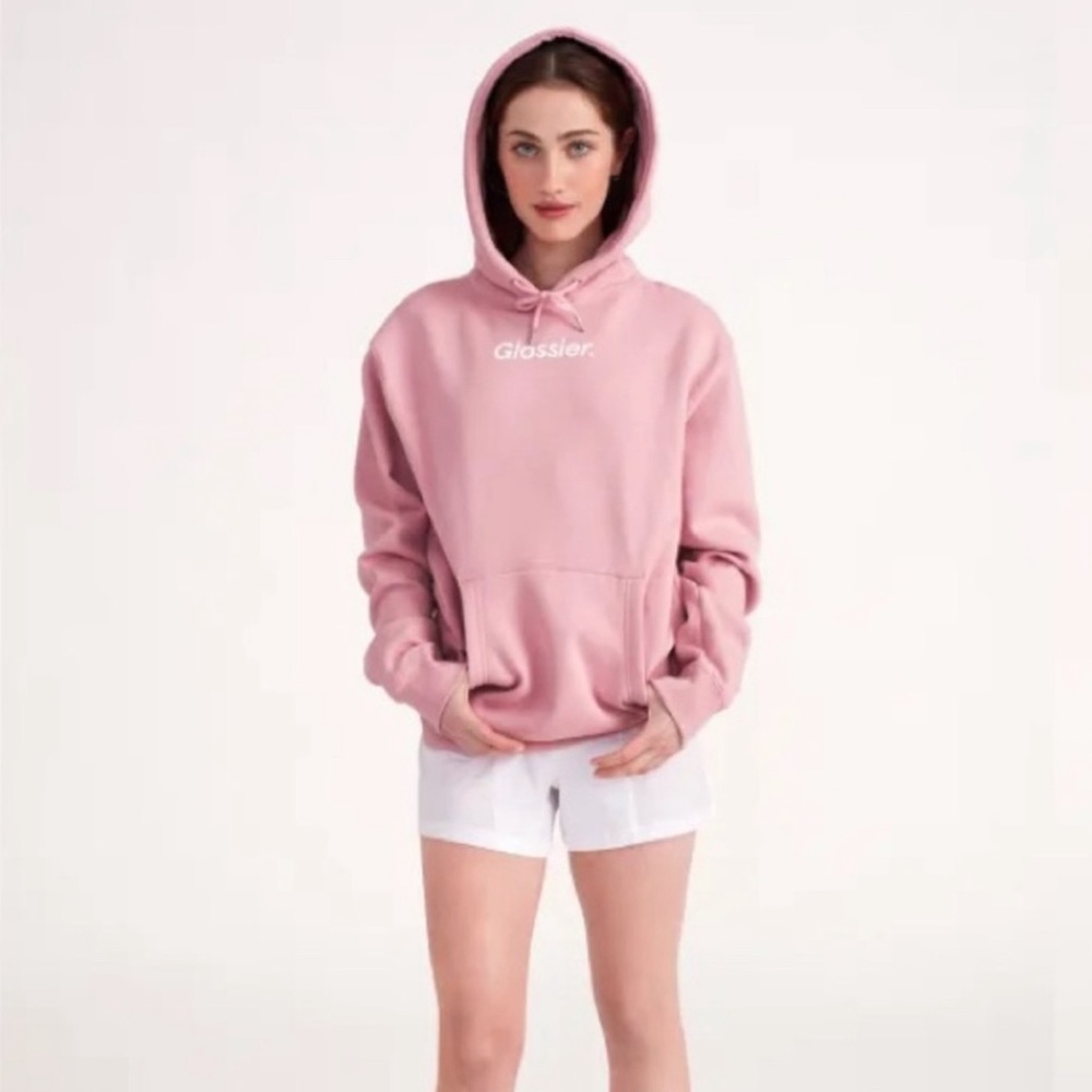 Glossier bubblegum hoodie‎ size small - Picture 7 of 9